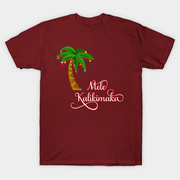 Mele Kalikimaka Hawaiian Christmas T-Shirt by guitar75